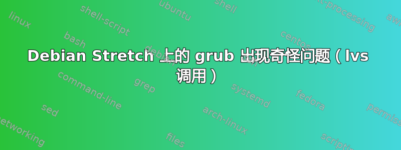 Debian Stretch 上的 grub 出现奇怪问题（lvs 调用）