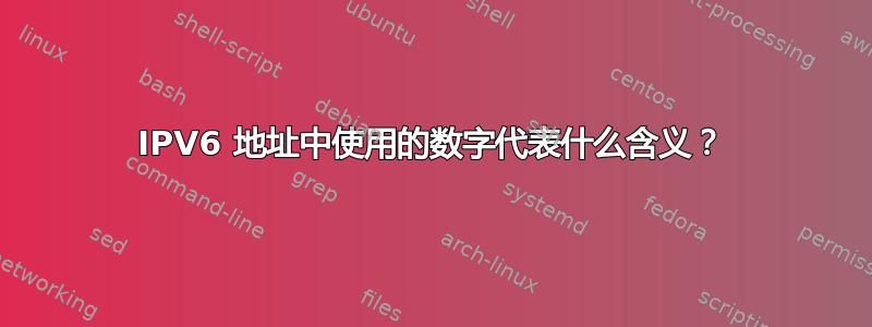 IPV6 地址中使用的数字代表什么含义？