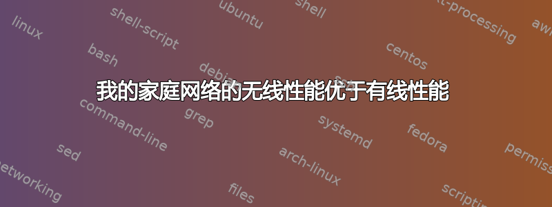 我的家庭网络的无线性能优于有线性能