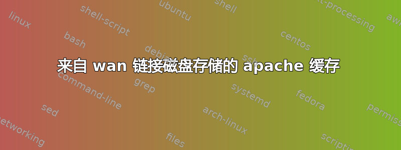 来自 wan 链接磁盘存储的 apache 缓存