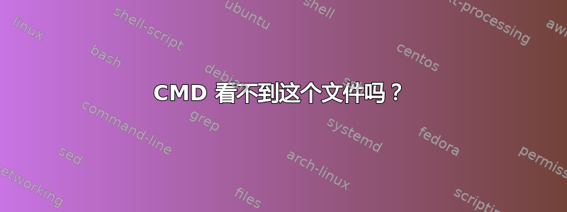 CMD 看不到这个文件吗？