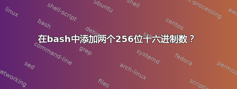 在bash中添加两个256位十六进制数？