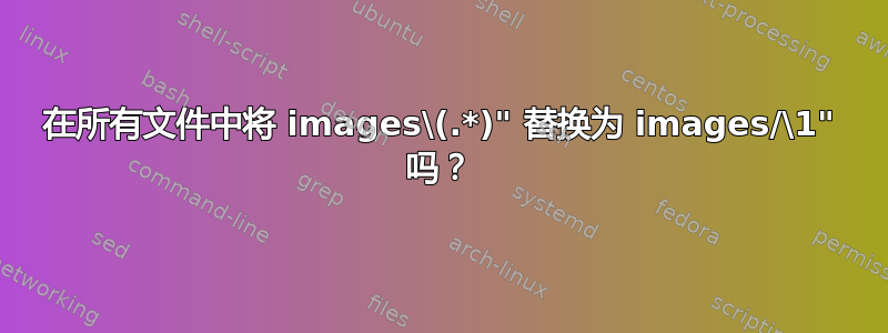 在所有文件中将 images\(.*)" 替换为 images/\1" 吗？