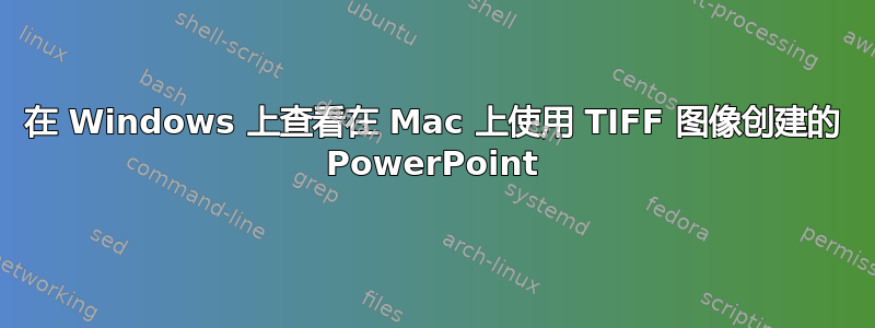 在 Windows 上查看在 Mac 上使用 TIFF 图像创建的 PowerPoint