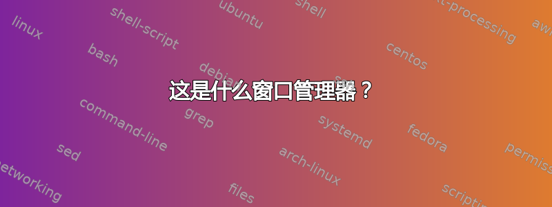 这是什么窗口管理器？