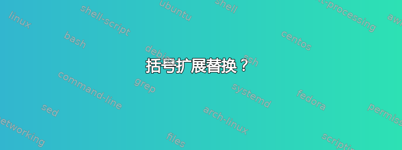 括号扩展替换？