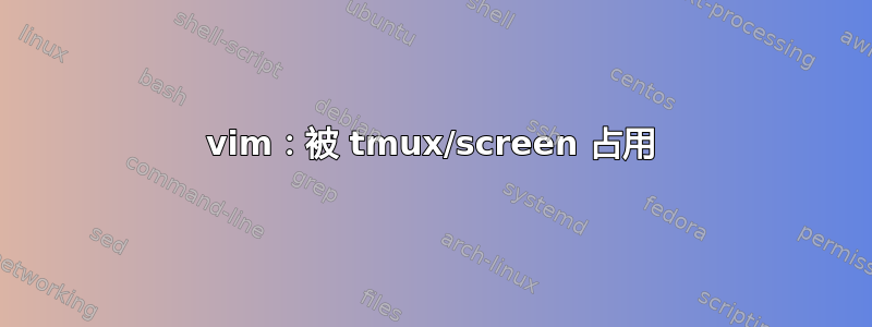 vim：被 tmux/screen 占用