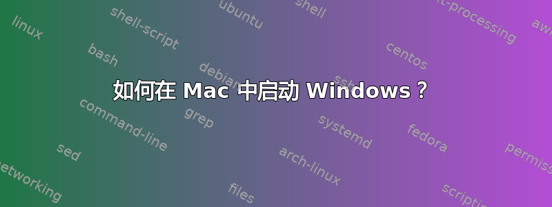 如何在 Mac 中启动 Windows？