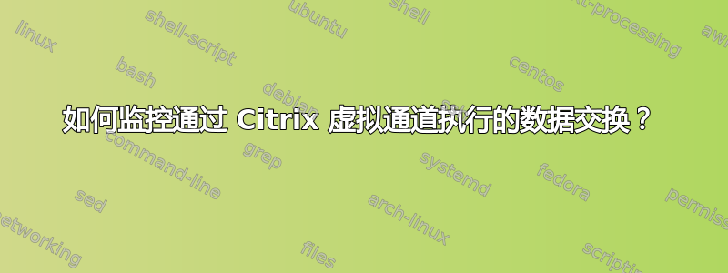 如何监控通过 Citrix 虚拟通道执行的数据交换？