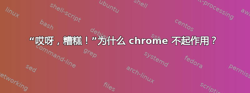 “哎呀，糟糕！”为什么 chrome 不起作用？