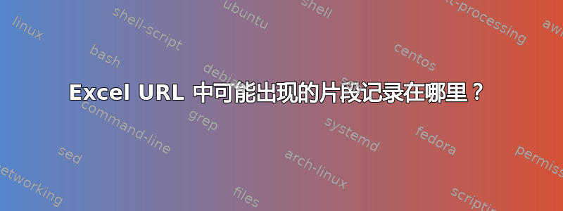 Excel URL 中可能出现的片段记录在哪里？