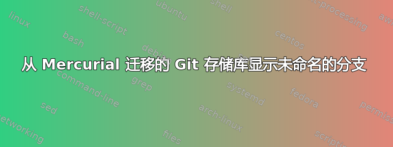 从 Mercurial 迁移的 Git 存储库显示未命名的分支