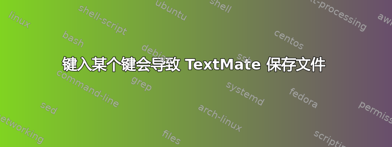 键入某个键会导致 TextMate 保存文件