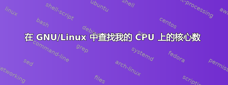 在 GNU/Linux 中查找我的 CPU 上的核心数