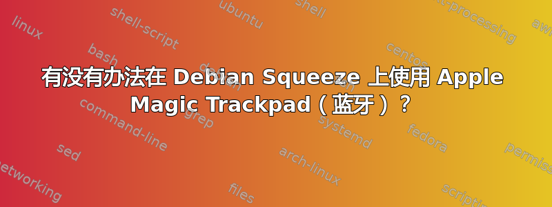 有没有办法在 Debian Squeeze 上使用 Apple Magic Trackpad（蓝牙）？