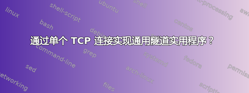 通过单个 TCP 连接实现通用隧道实用程序？