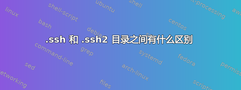 .ssh 和 .ssh2 目录之间有什么区别