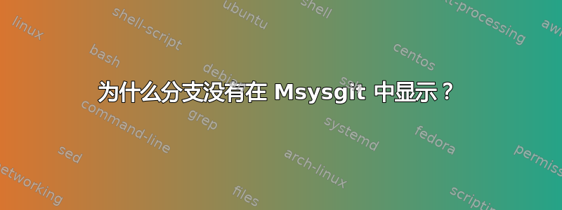 为什么分支没有在 Msysgit 中显示？