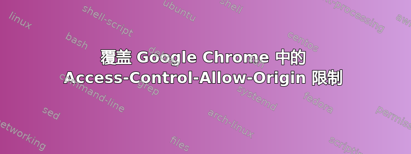 覆盖 Google Chrome 中的 Access-Control-Allow-Origin 限制