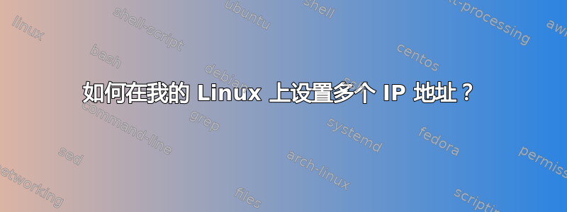 如何在我的 Linux 上设置多个 IP 地址？