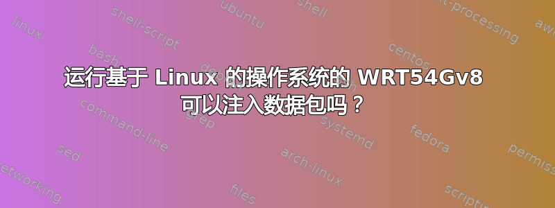 运行基于 Linux 的操作系统的 WRT54Gv8 可以注入数据包吗？