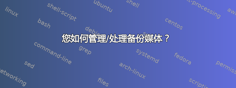 您如何管理/处理备份媒体？