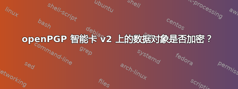 openPGP 智能卡 v2 上的数据对象是否加密？