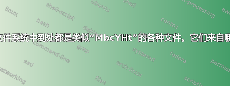 我的文件系统中到处都是类似“MbcYHt”的各种文件。它们来自哪里？