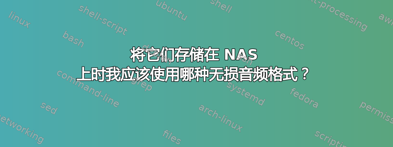 将它们存储在 NAS 上时我应该使用哪种无损音频格式？