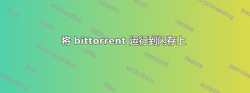 将 bittorrent 运行到闪存上