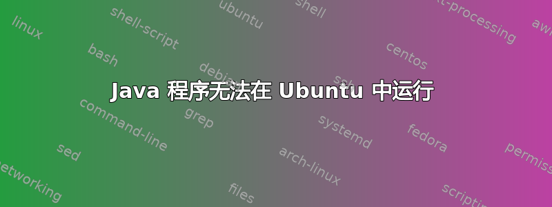 Java 程序无法在 Ubuntu 中运行