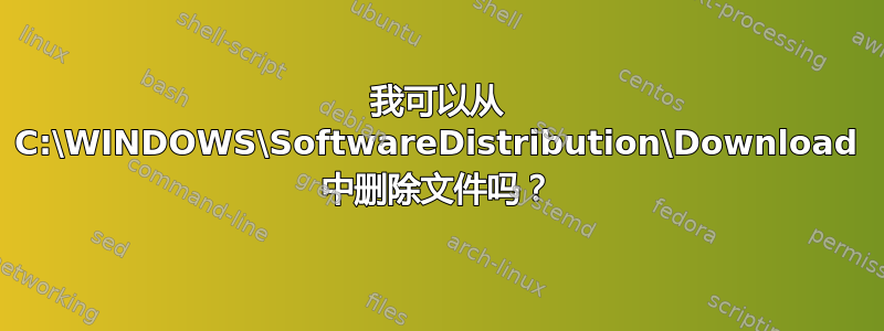 我可以从 C:\WINDOWS\SoftwareDistribution\Download 中删除文件吗？