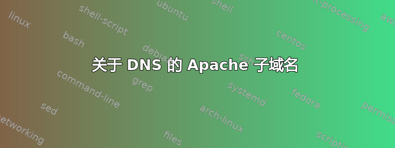 关于 DNS 的 Apache 子域名