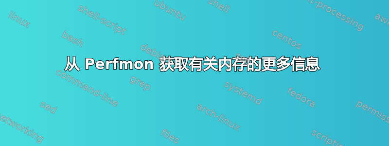 从 Perfmon 获取有关内存的更多信息