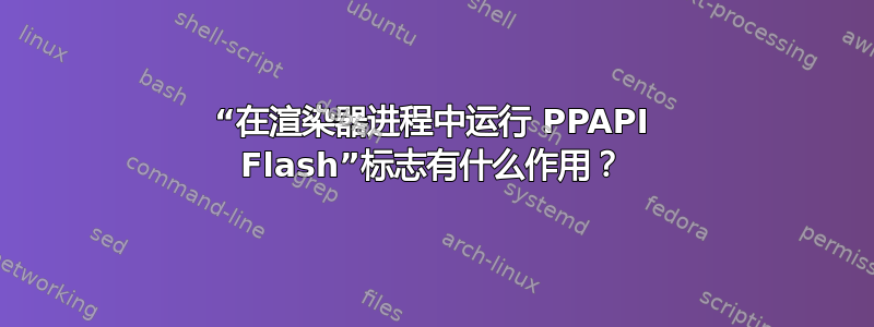 “在渲染器进程中运行 PPAPI Flash”标志有什么作用？