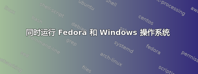 同时运行 Fedora 和 Windows 操作系统