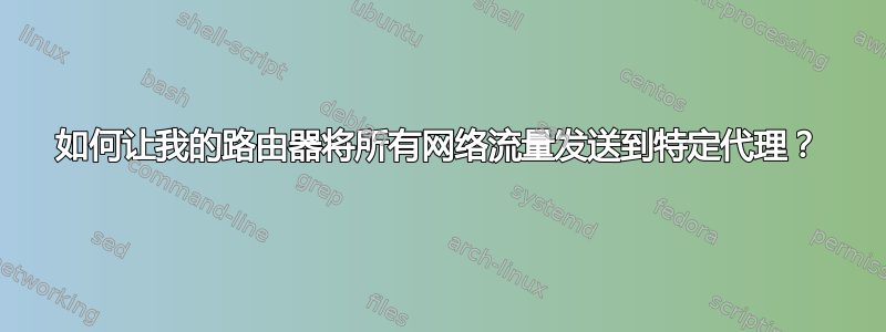 如何让我的路由器将所有网络流量发送到特定代理？