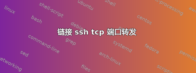 链接 ssh tcp 端口转发