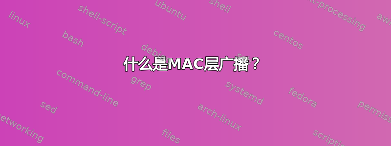 什么是MAC层广播？