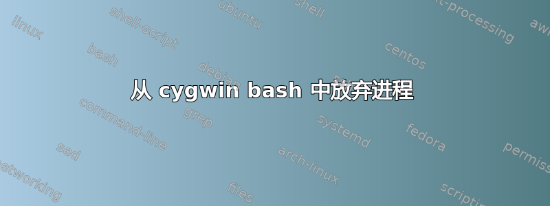 从 cygwin bash 中放弃进程