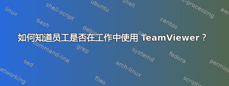 如何知道员工是否在工作中使用 TeamViewer？