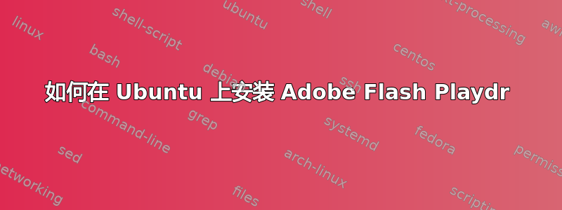 如何在 Ubuntu 上安装 Adob​​e Flash Playdr