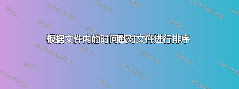 根据文件内的时间戳对文件进行排序