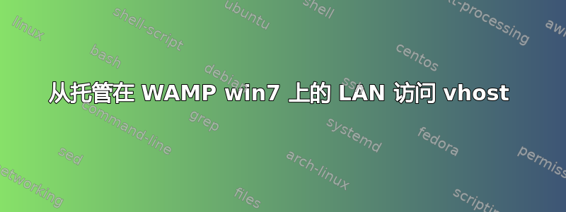 从托管在 WAMP win7 上的 LAN 访问 vhost