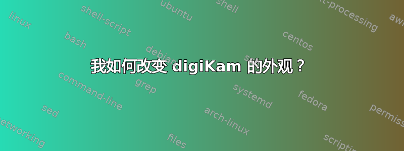 我如何改变 digiKam 的外观？