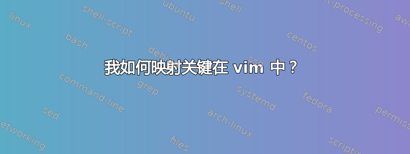 我如何映射关键在 vim 中？