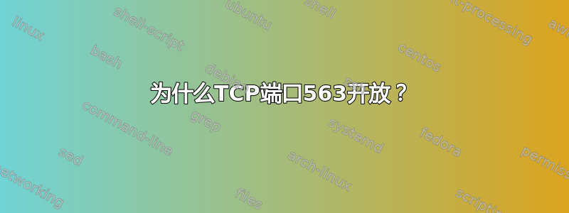 为什么TCP端口563开放？