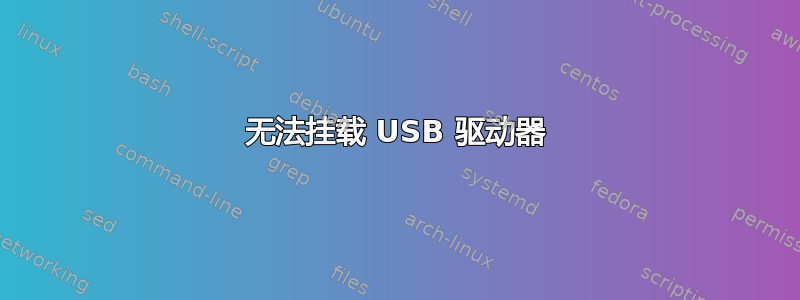 无法挂载 USB 驱动器