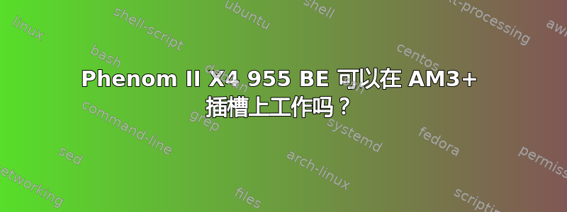 Phenom II X4 955 BE 可以在 AM3+ 插槽上工作吗？