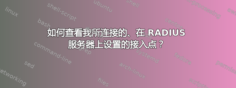 如何查看我所连接的、在 RADIUS 服务器上设置的接入点？